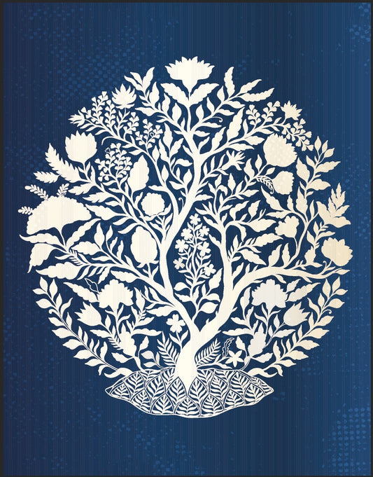 Blue Floral Panel - Nakhrro