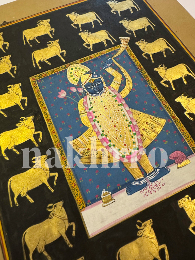 Shrinath Ji Around Golden Cows