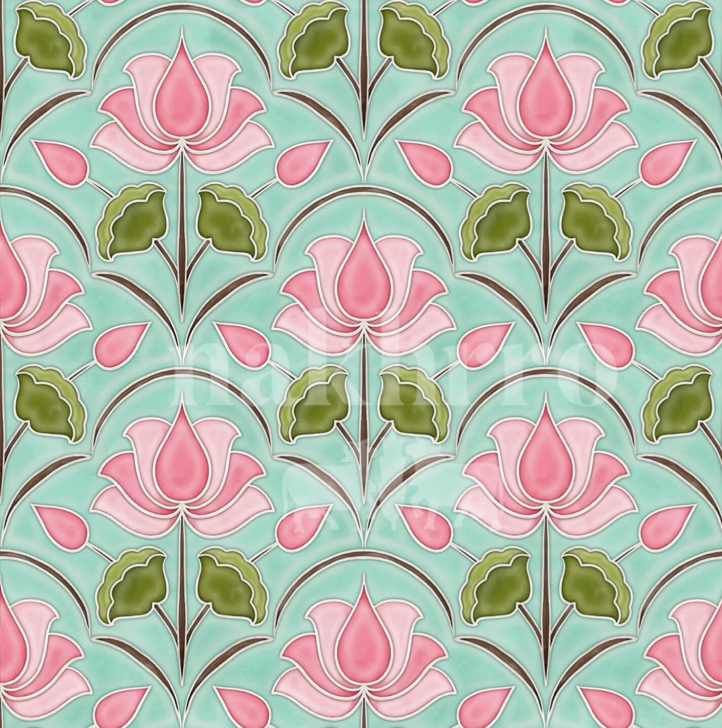 Pastel Lotus Tile Artwork