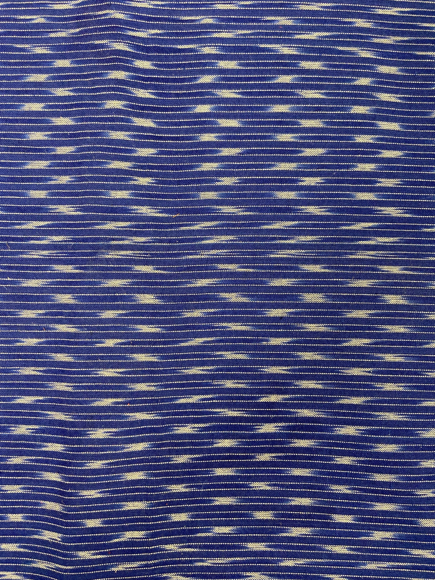 Blue White Hand Weaved Pochampally Ikat Cotton Fabric - Nakhrro