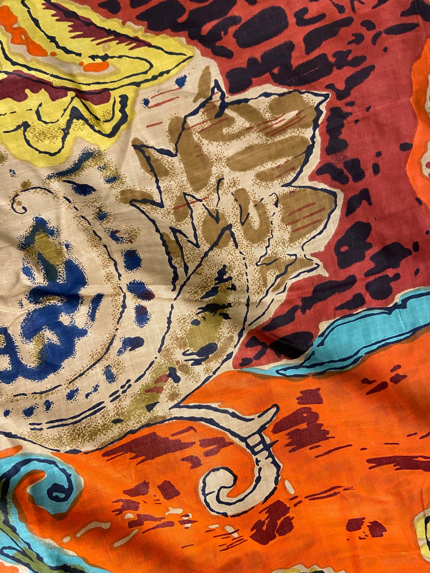 Colourful Funky Print Cotton Cloth - Nakhrro
