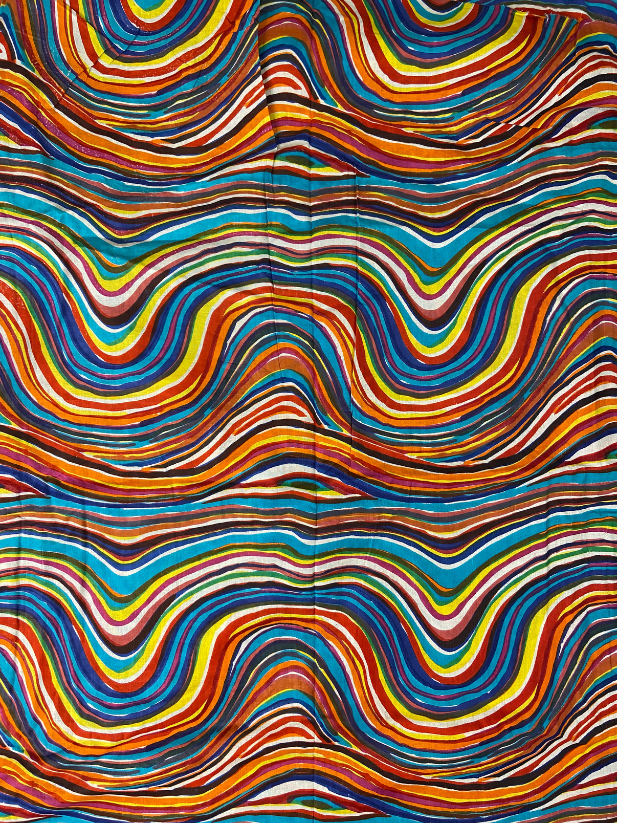 Rainbow Wave Print Cotton Cloth - Nakhrro