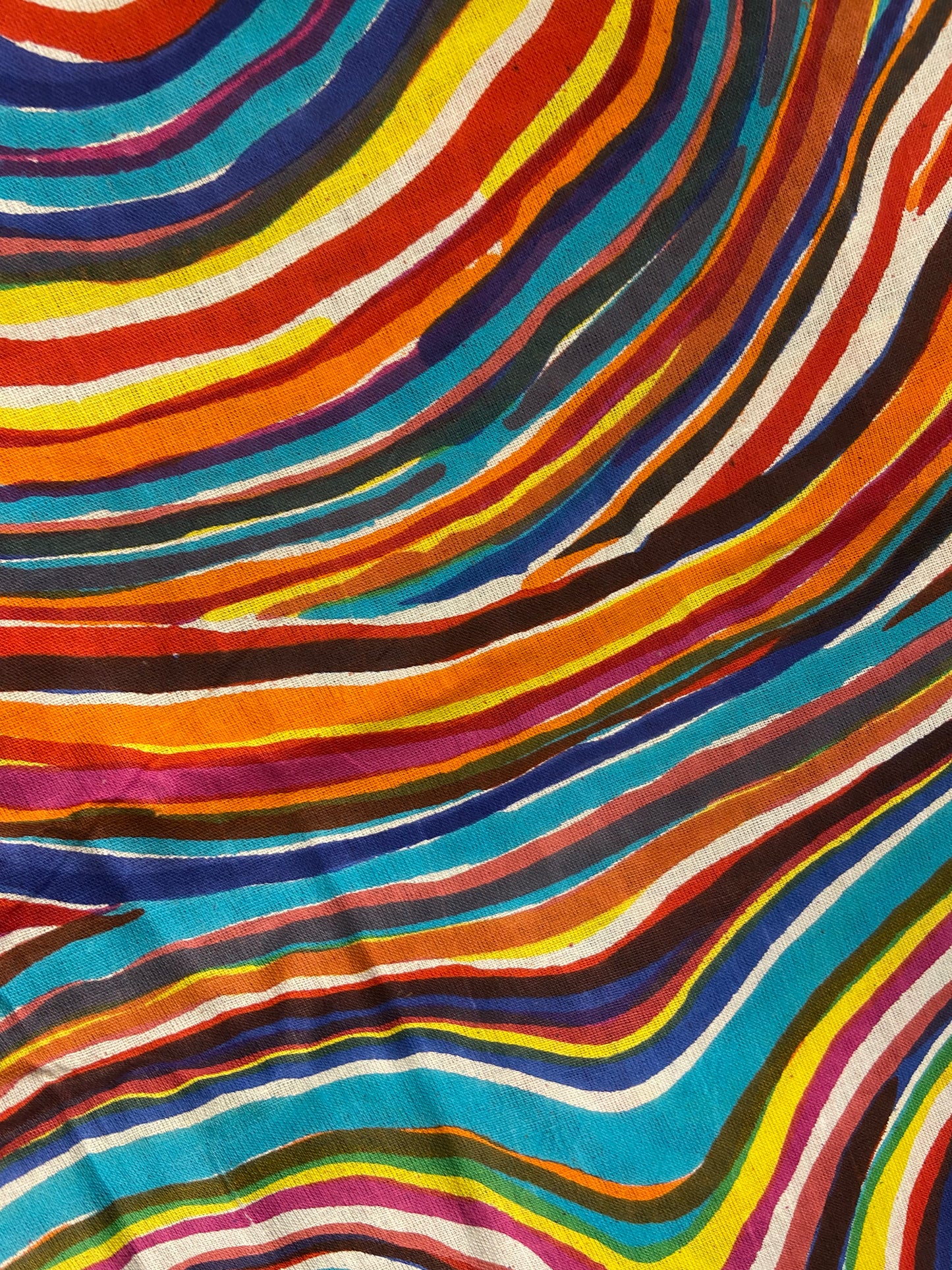 Rainbow Wave Print Cotton Cloth - Nakhrro