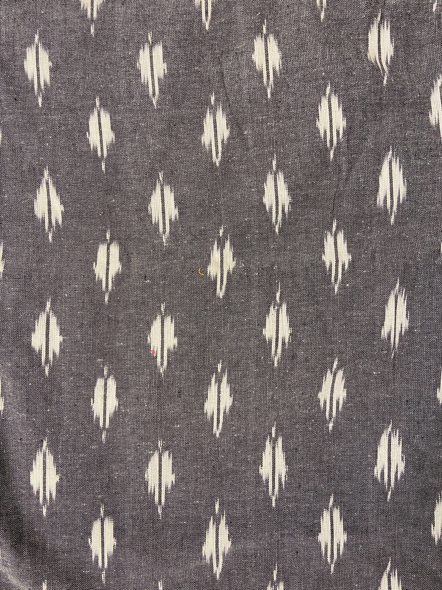 Grey Hand Weaved Pochampally Ikat Cotton Fabric - Nakhrro