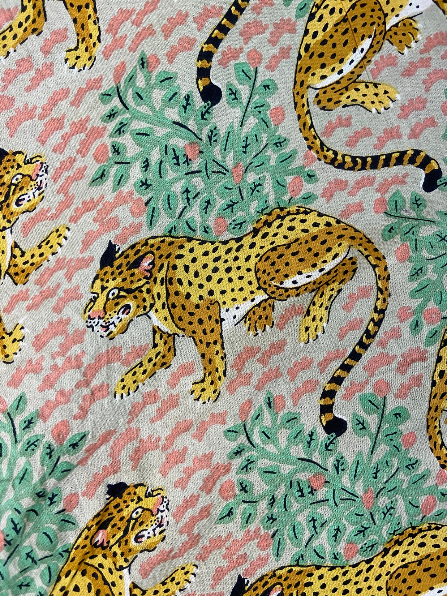 Cheetah Grey Print Cotton Cloth - Nakhrro