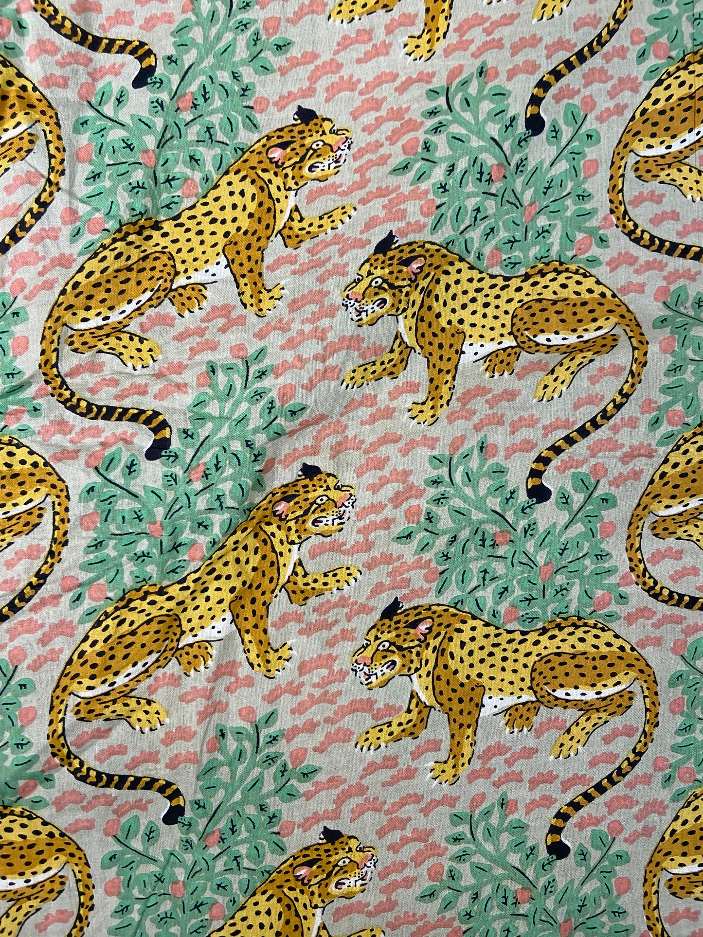 Cheetah Grey Print Cotton Cloth - Nakhrro