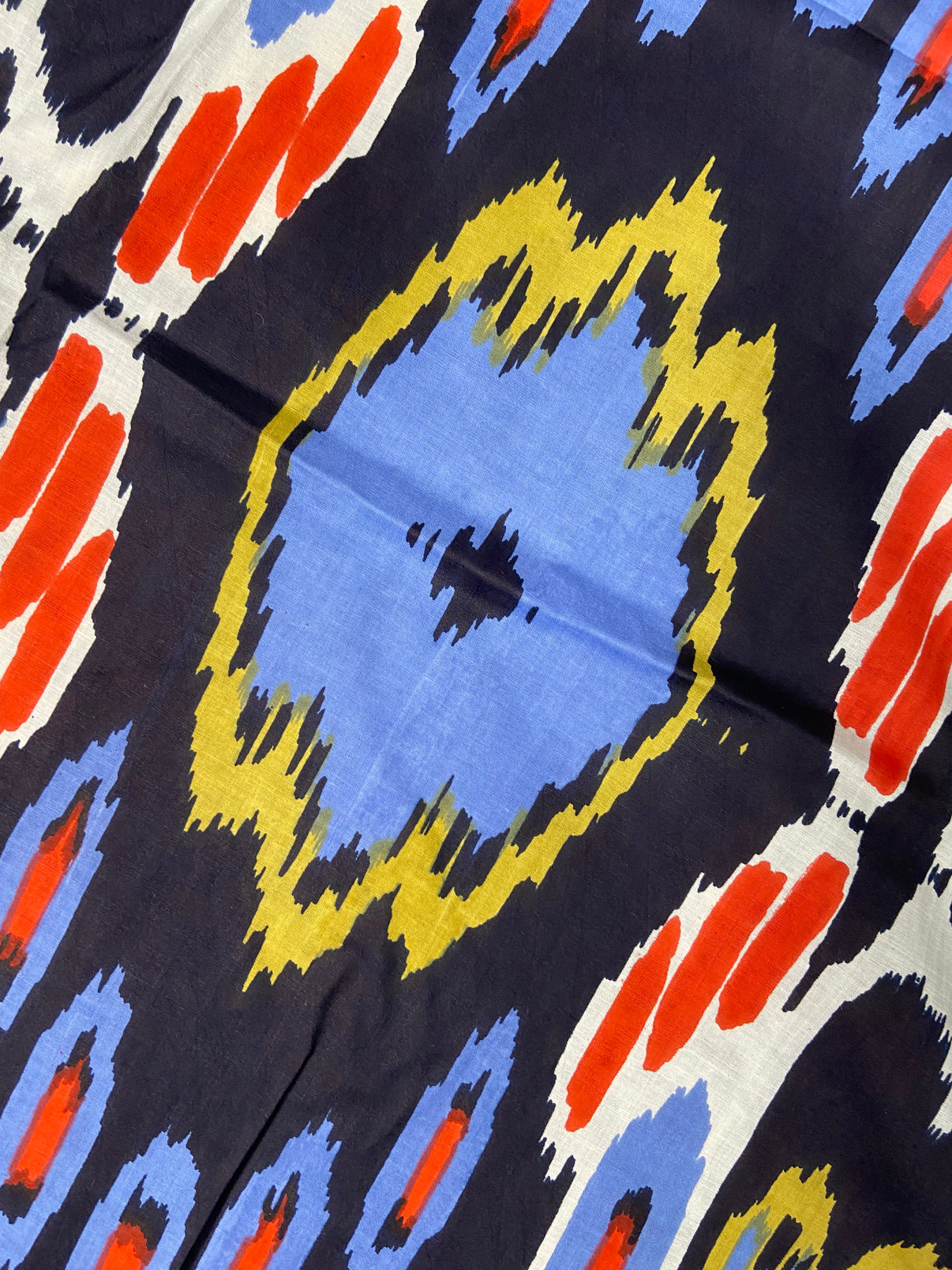 Black Ikat Print Cotton Cloth - Nakhrro