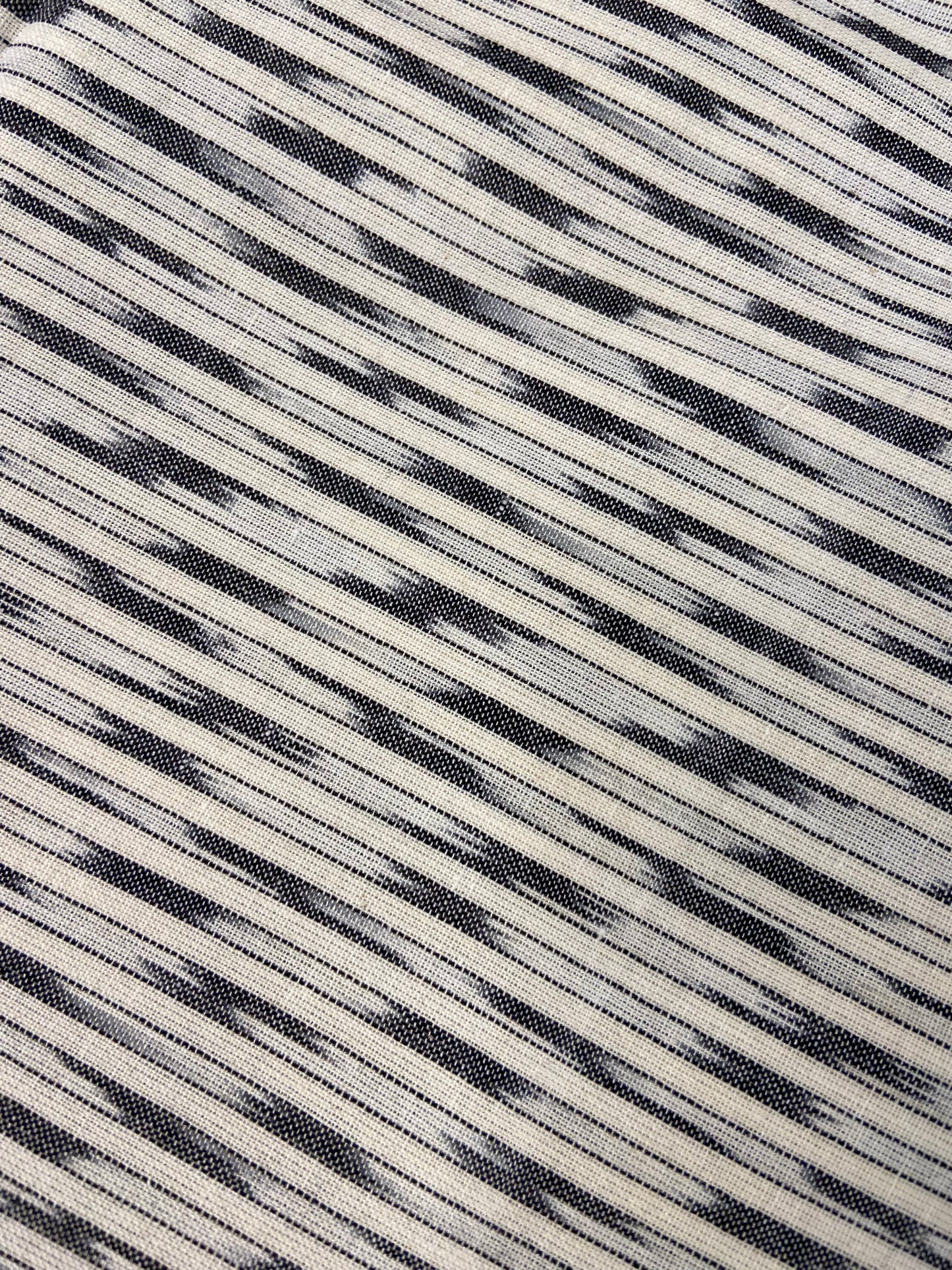 White Hand Weaved Pochampally Ikat Cotton Fabric - Nakhrro