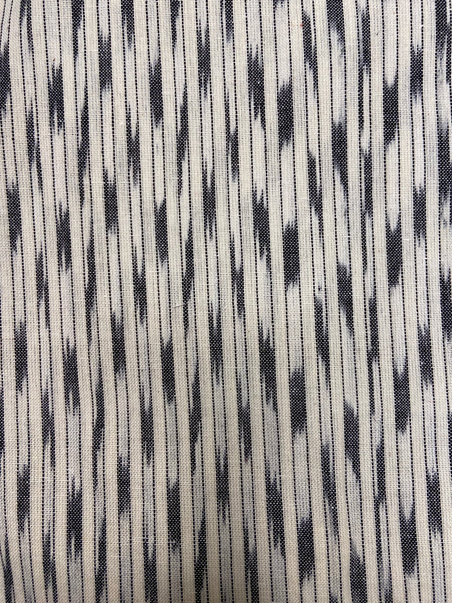 White Hand Weaved Pochampally Ikat Cotton Fabric - Nakhrro