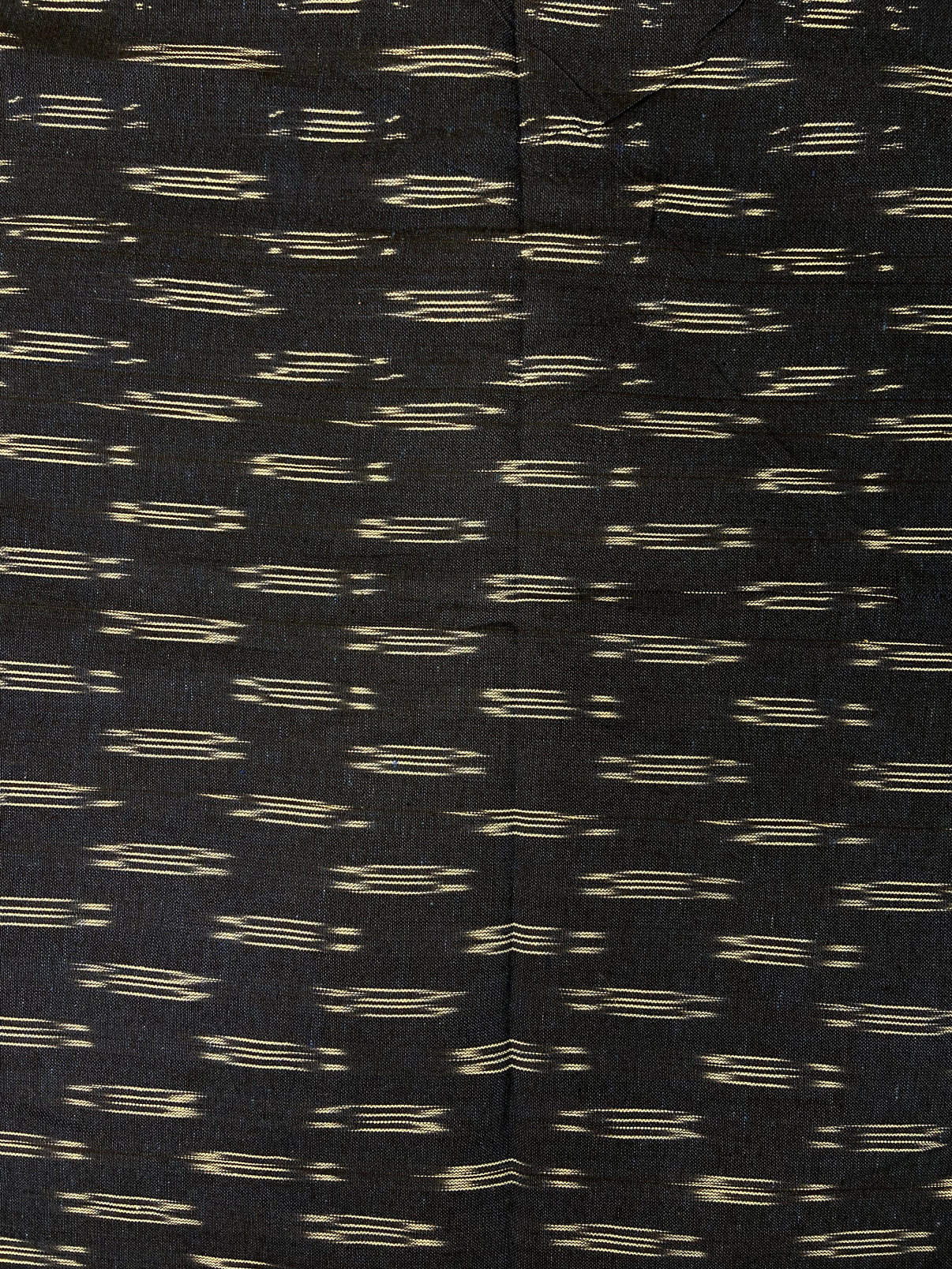Black White Motif Hand Weaved Pochampally Ikat Cotton Fabric - Nakhrro