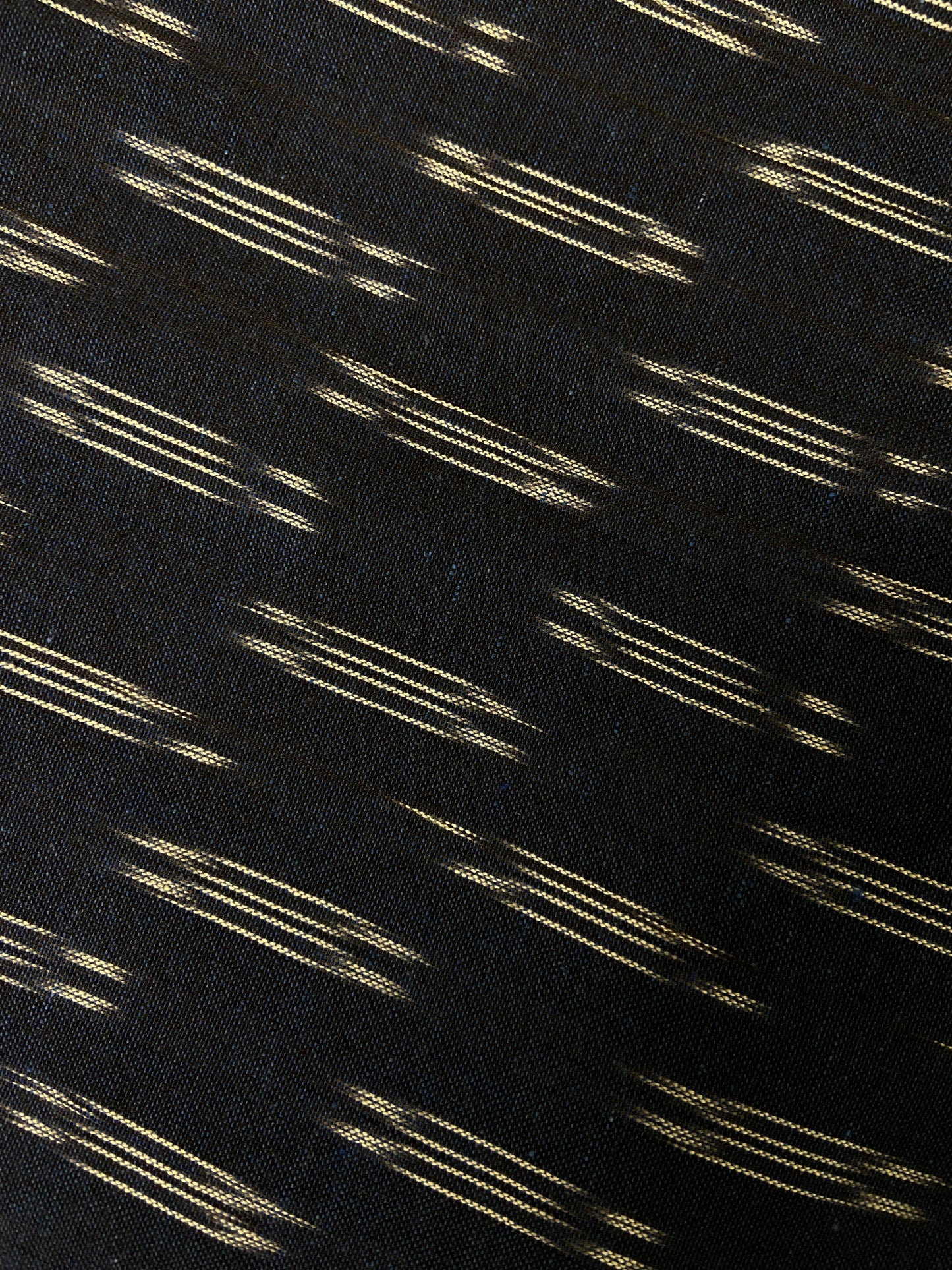 Black White Motif Hand Weaved Pochampally Ikat Cotton Fabric - Nakhrro
