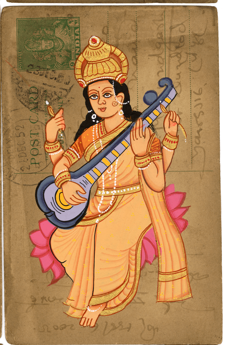 Saraswati Ji Postcard - Nakhrro