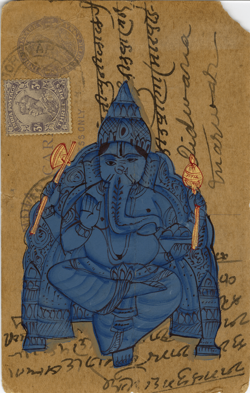 Indigo Ganesha Postcard - Nakhrro