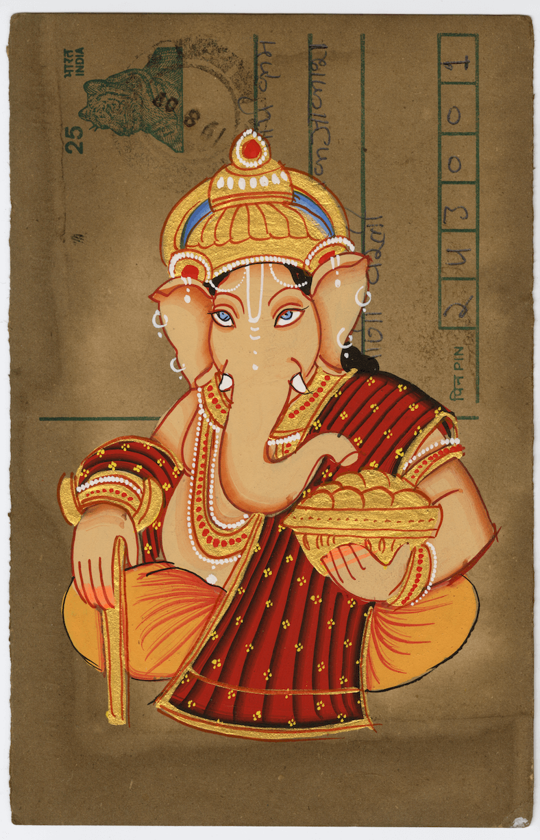 Ganesha With Laddus Postcard - Nakhrro