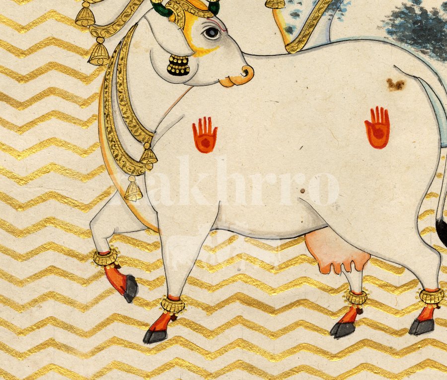 left facing sacred cows detail 2 | Nakhrro museum-grade archival print