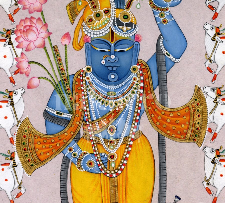lotus shrinathji blush detail 1 | Nakhrro museum-grade archival print