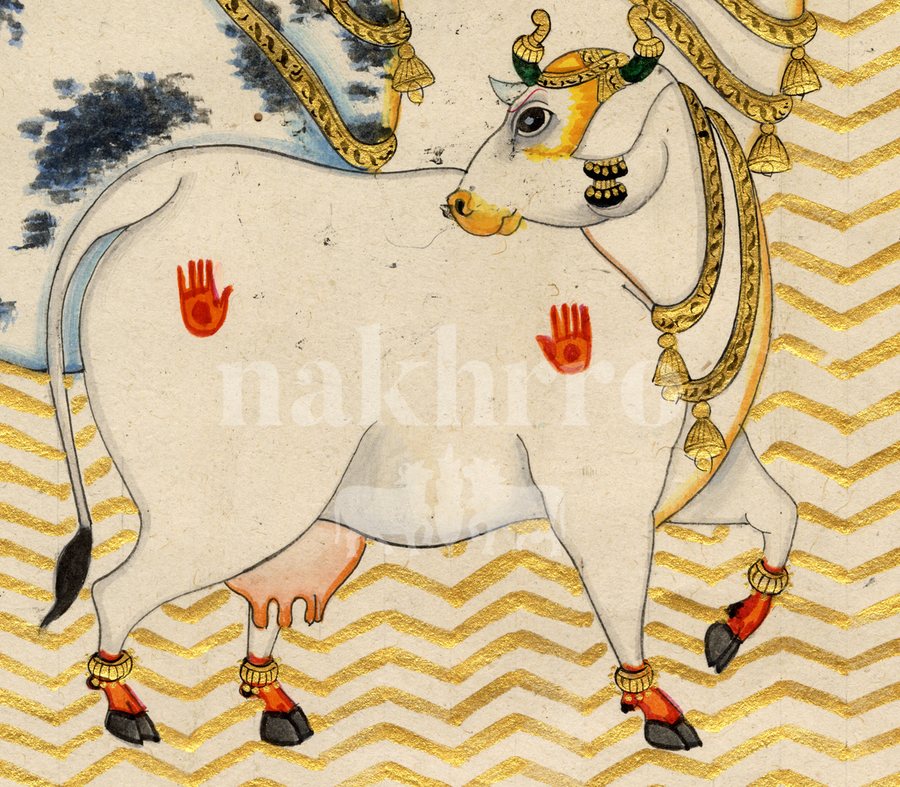 right facing sacred cows detail 2 | Nakhrro museum-grade archival print