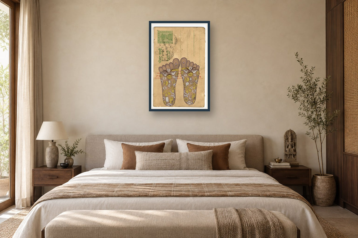 Laxmi Charan Postcard styled in a premium bedroom