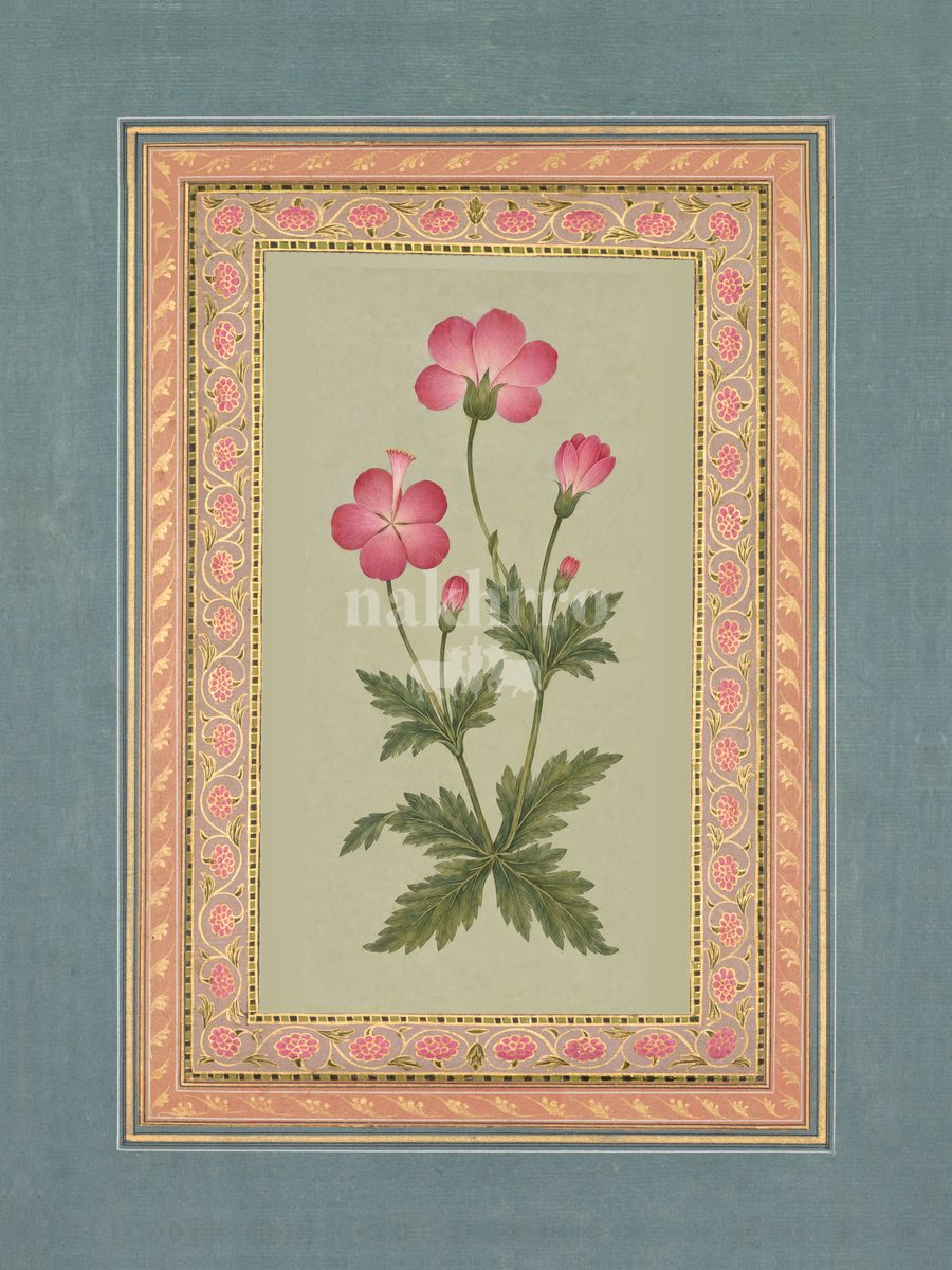 Gulzar — Botanical Study Mughal-inspired floral art print