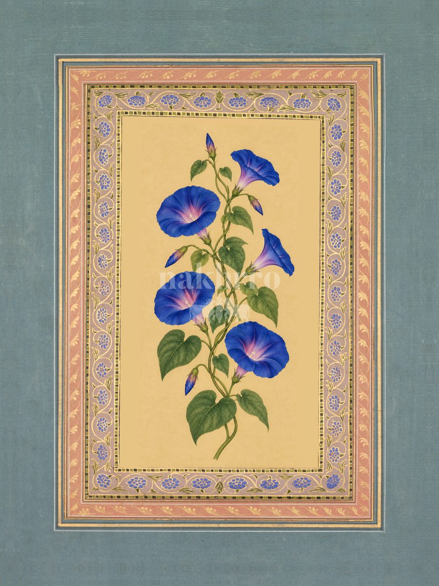 Neel Prabhat — Morning Glory Mughal-inspired floral art print