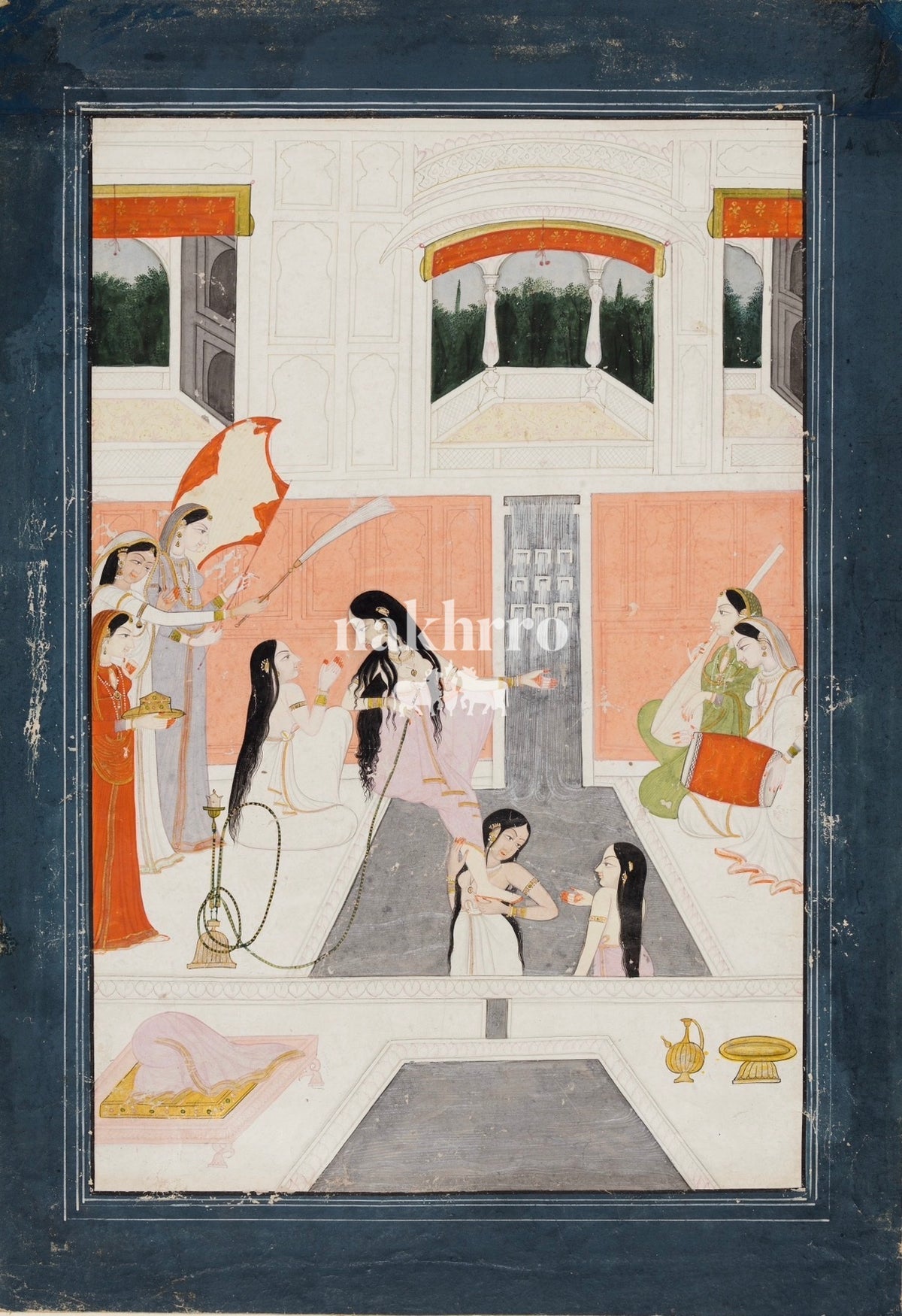 Within the Palace Courtyard — complete artwork with Nakhrro watermark