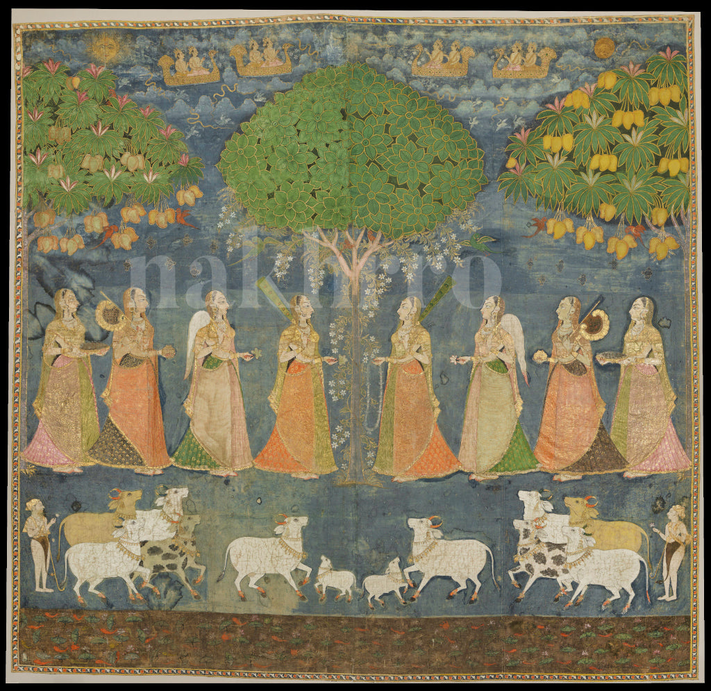 Gopis Worshipping Kalpavriksha - Nakhrro