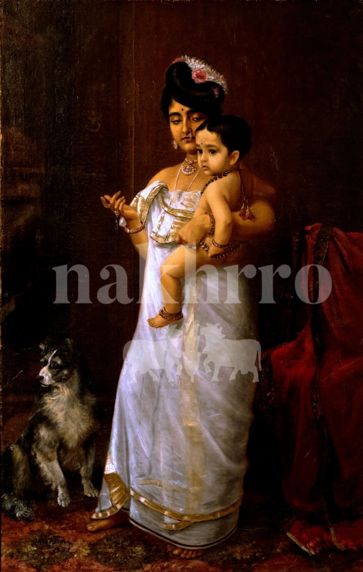 Vintage Indian Mother and Child