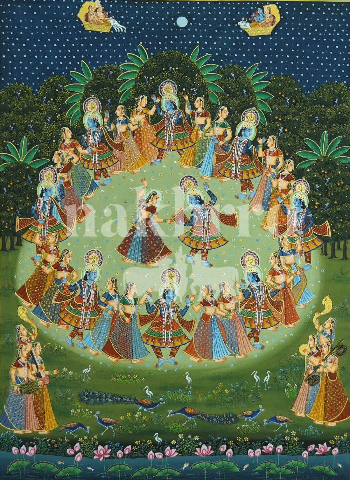 Blue Raas Leela Pichwai