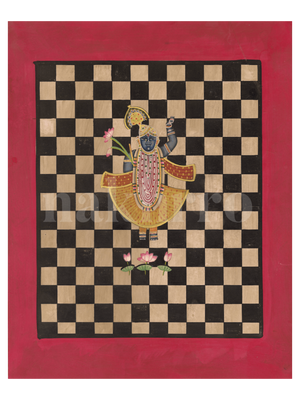 Shrinathji on a Chessboard — artwork reference for hand-painted original