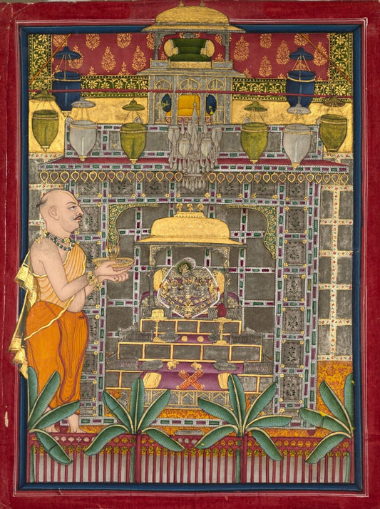 Shrinathji Darshan Pichwai Art Print