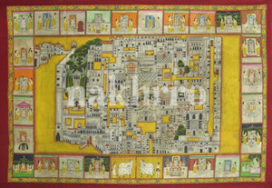 Temple Map Of Nathdwara Shrinath Ji Haveli Pichwai — product view 2