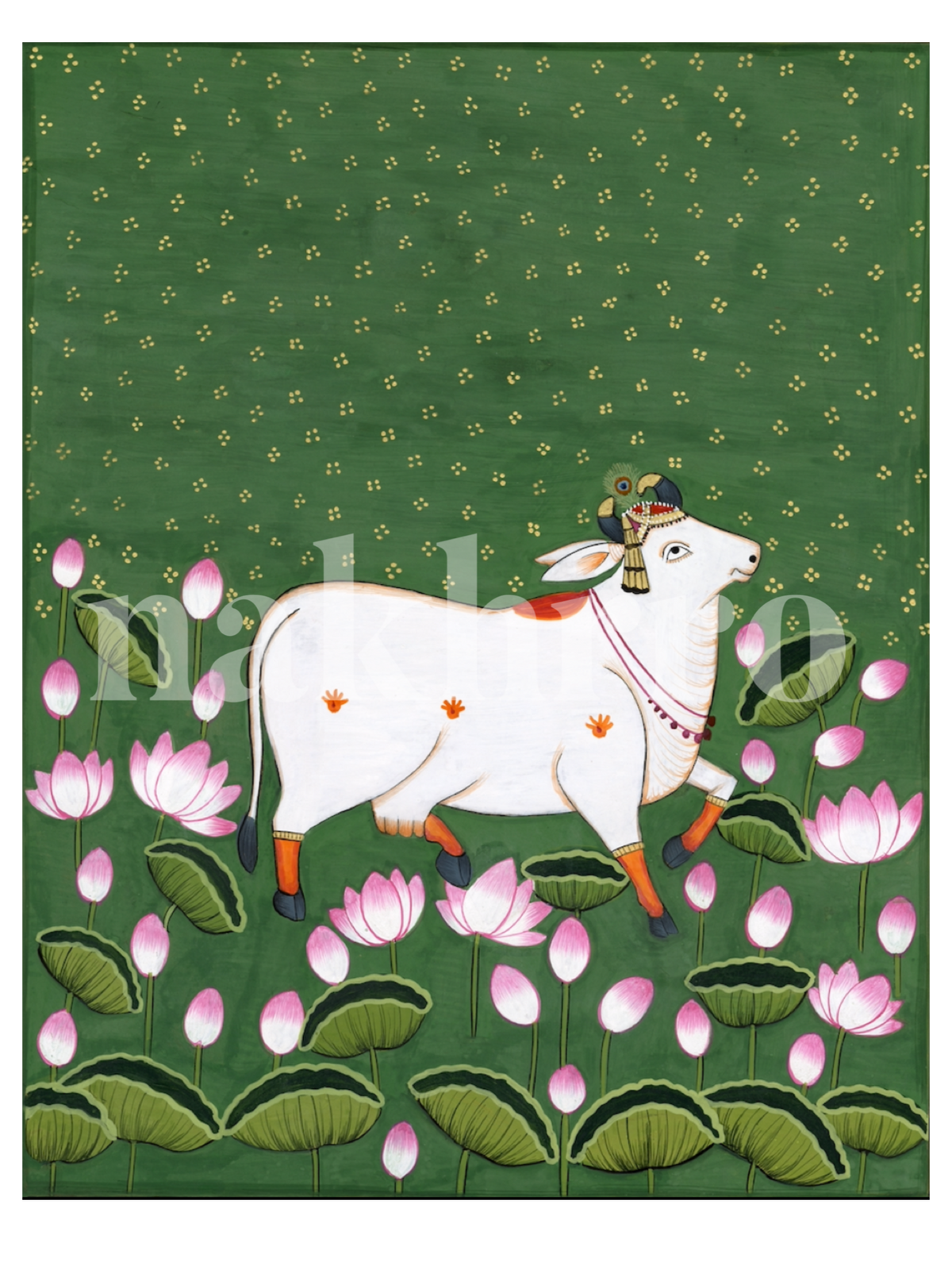 Green Kamdhenu around Lotus Pond - Nakhrro