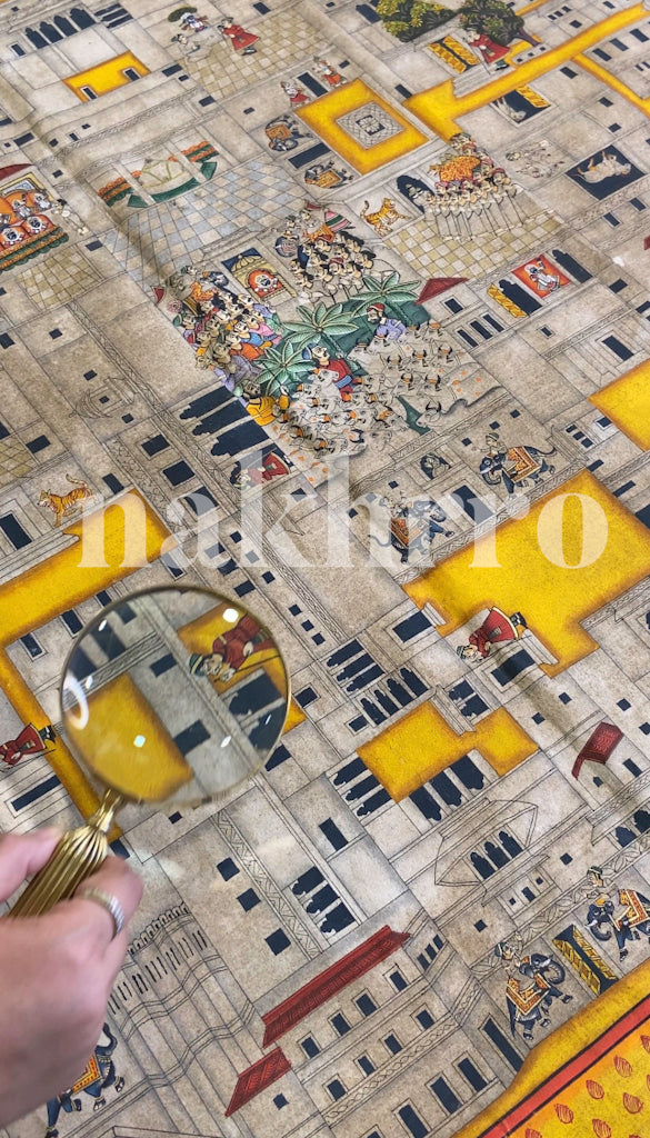 Temple Map Of Nathdwara Shrinath Ji Haveli Pichwai — product view 3