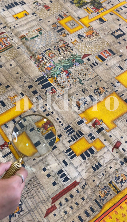 Temple Map Of Nathdwara Shrinath Ji Haveli Pichwai — product view 3