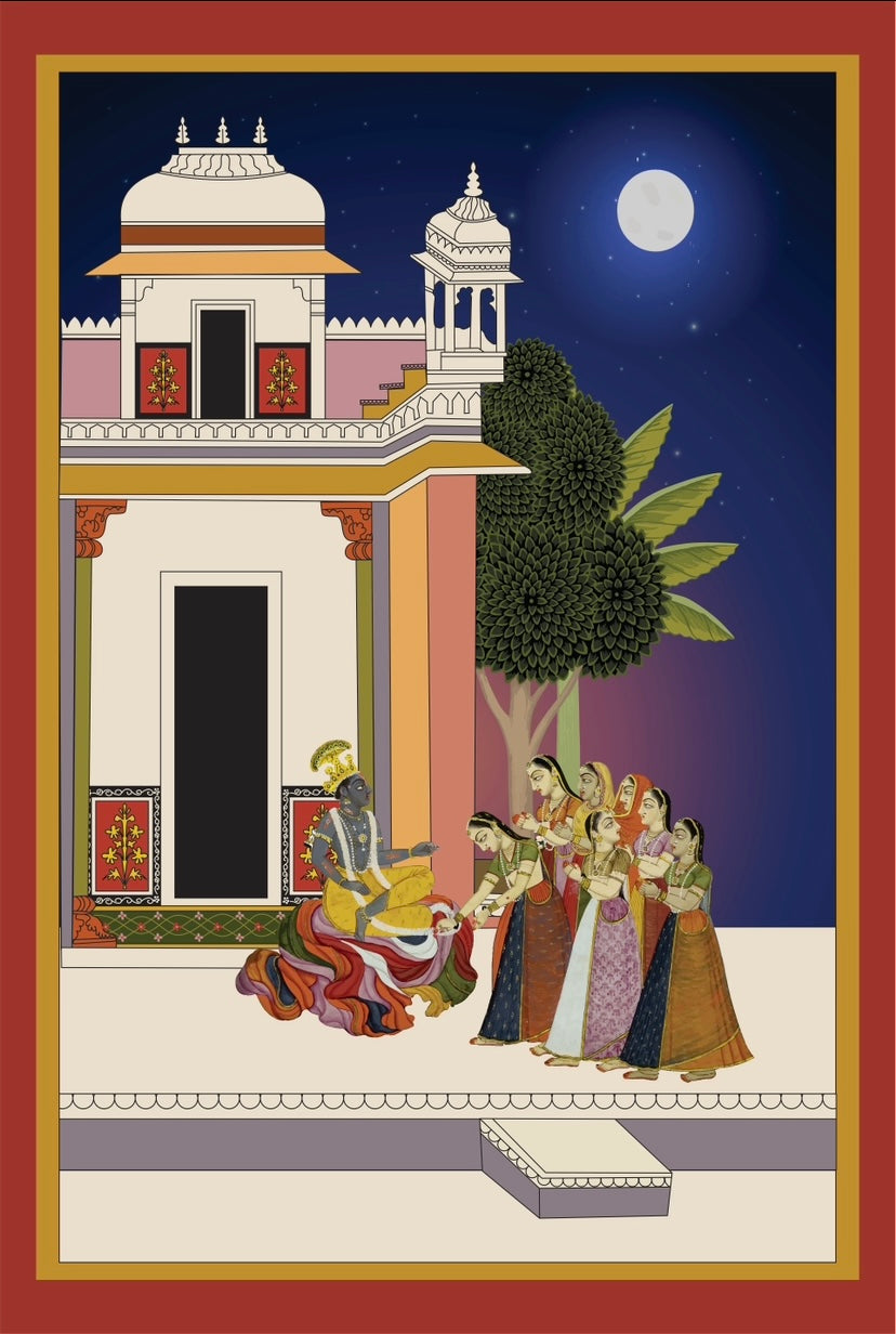 Krishna Meeting Gopis - Nakhrro