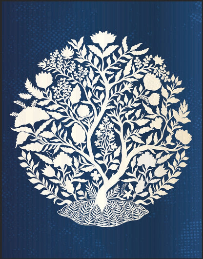 Blue Floral Panel - Nakhrro