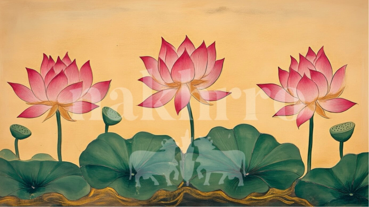 Vintage Lotus Wall Art
