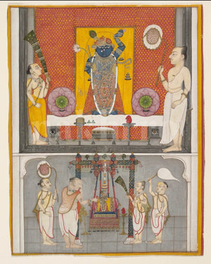 Shreenath ji pichwai with Thakur ji - Nakhrro