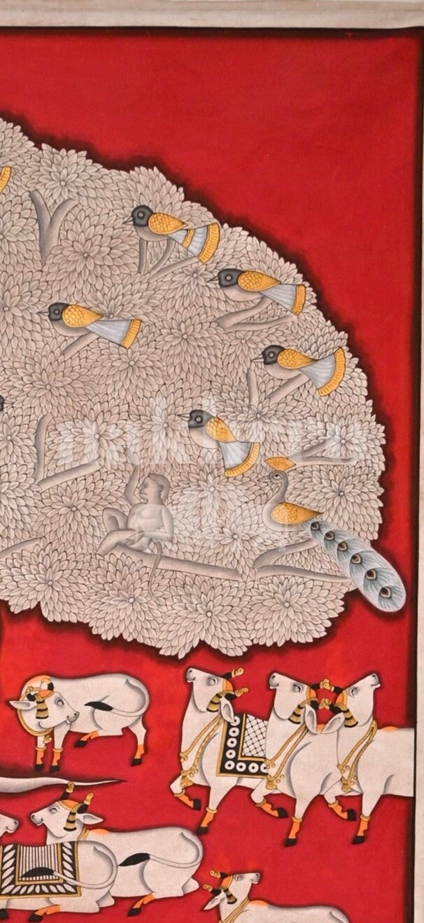 Kalpavriksha Tree of Life – Hand-Painted Original | 3 × 4 ft Indian Art