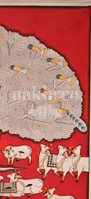 Kalpavriksha Tree of Life – Hand-Painted Original | 3 × 4 ft Indian Art — product view 2