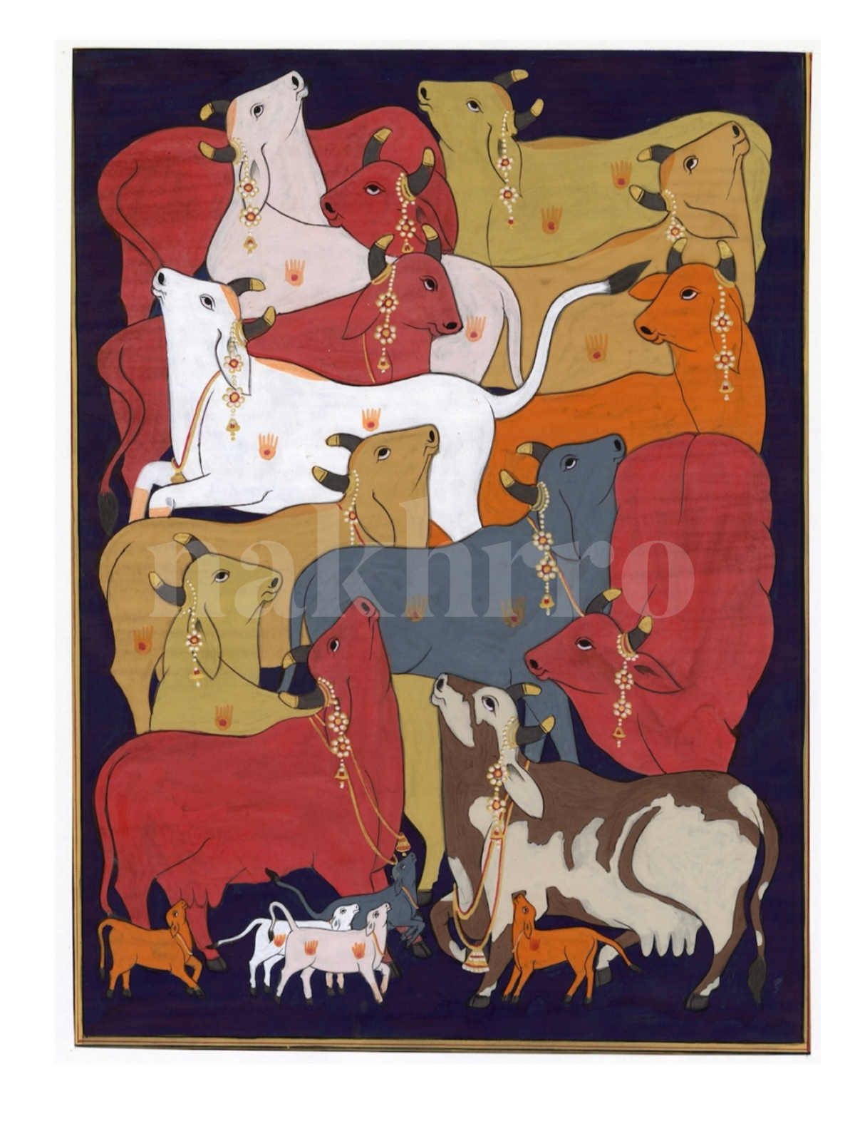 Colourful Cows Of Pichwai - Nakhrro