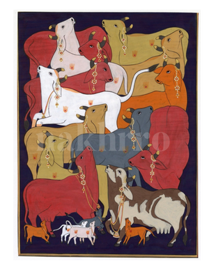 Colourful Cows Of Pichwai - Nakhrro