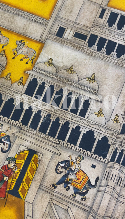 Temple Map Of Nathdwara Shrinath Ji Haveli Pichwai — product view 9