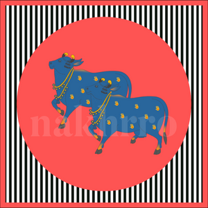 Pop Culture Kamdhenu in Hot Pink – Archival Cow Wall Art - Nakhrro