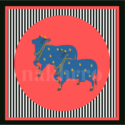 Pop Culture Kamdhenu in Hot Pink – Archival Cow Wall Art - Nakhrro