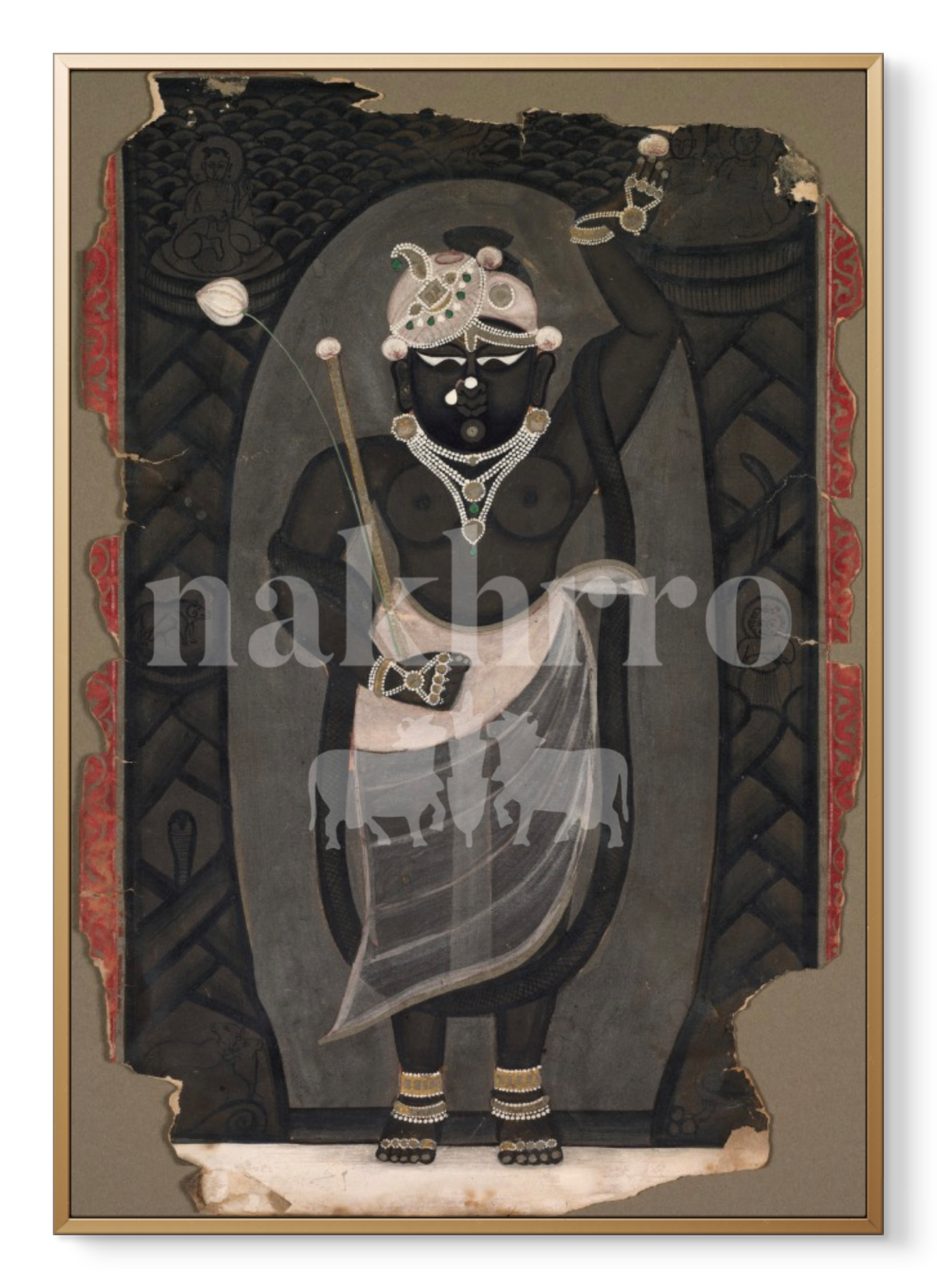Mangla Aarti Shrinathji Darshan Pichwai - Nakhrro