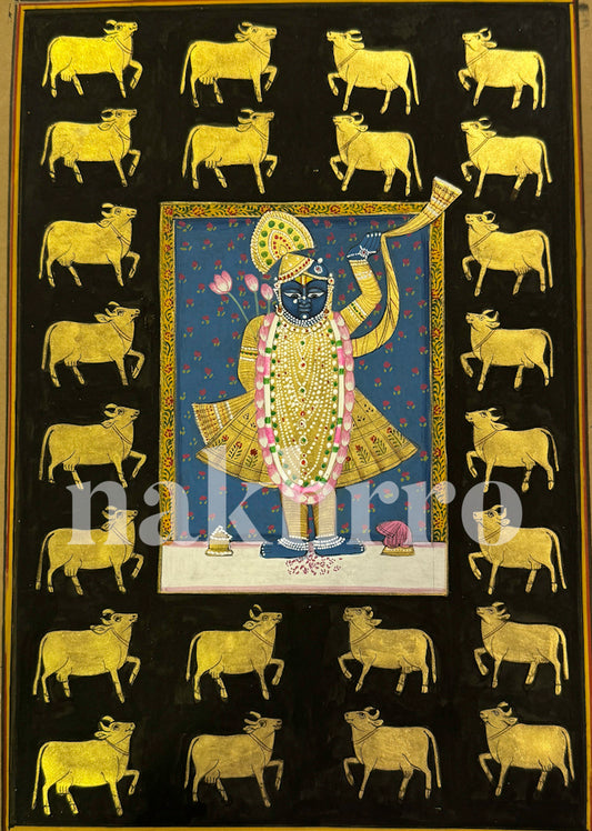 Shrinath Ji Around Golden Cows