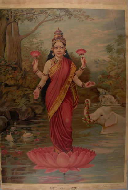 Goddess Lakshmi on Lotus - Nakhrro