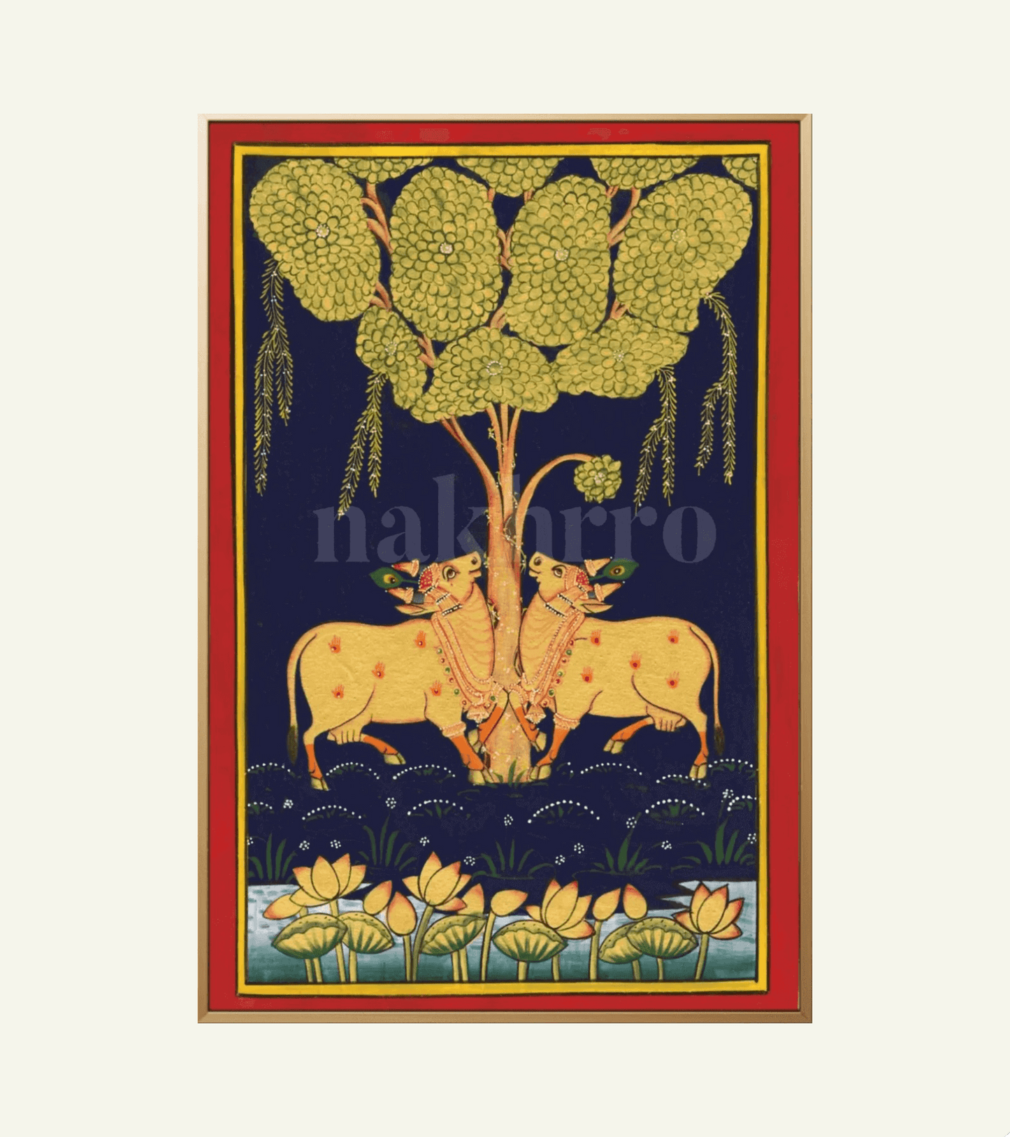 Kamdhenu Around Tree Of Life Indigo