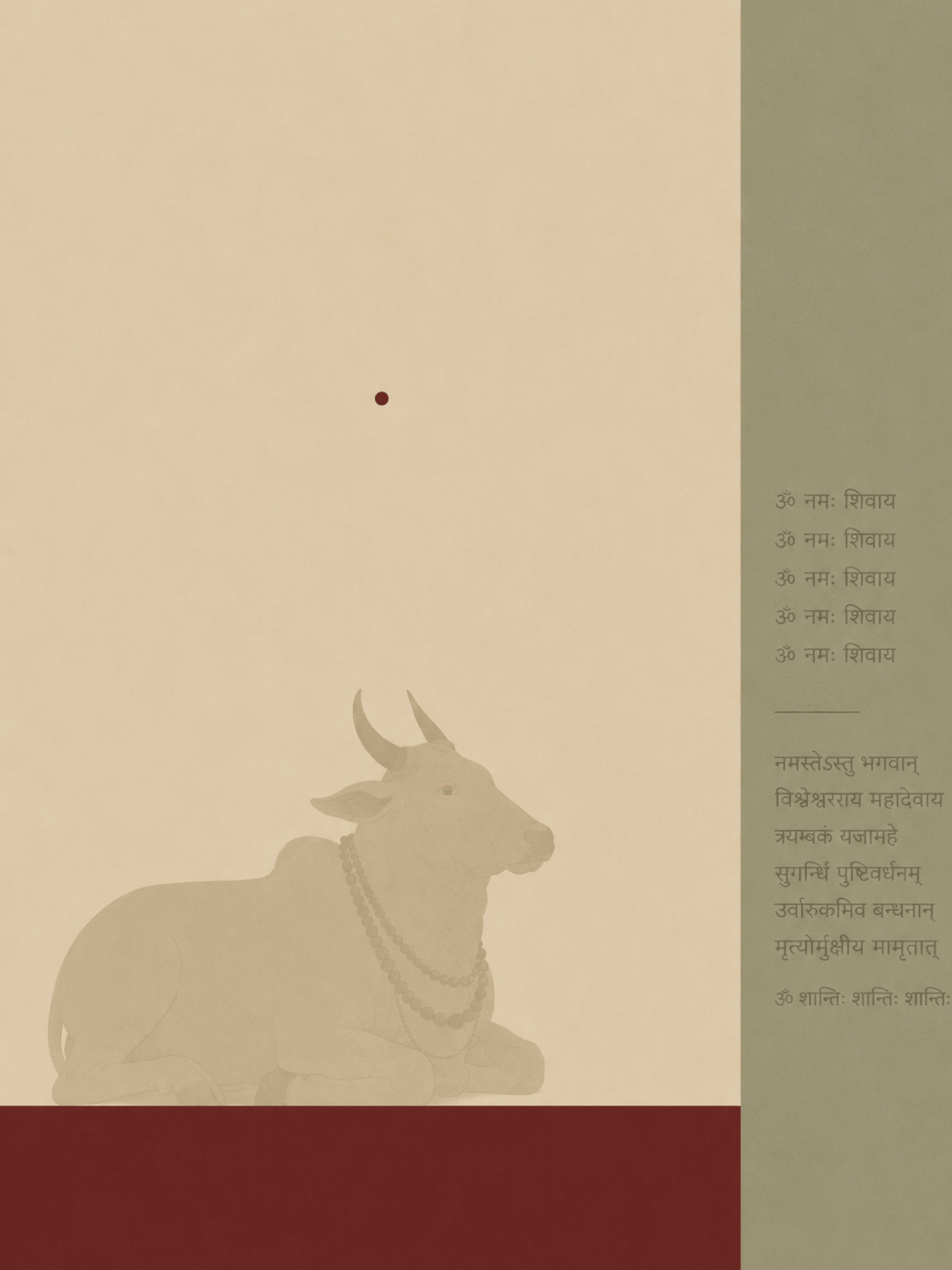 Sacred India Triptych – Nandi, Cow & Temple Art Print Set